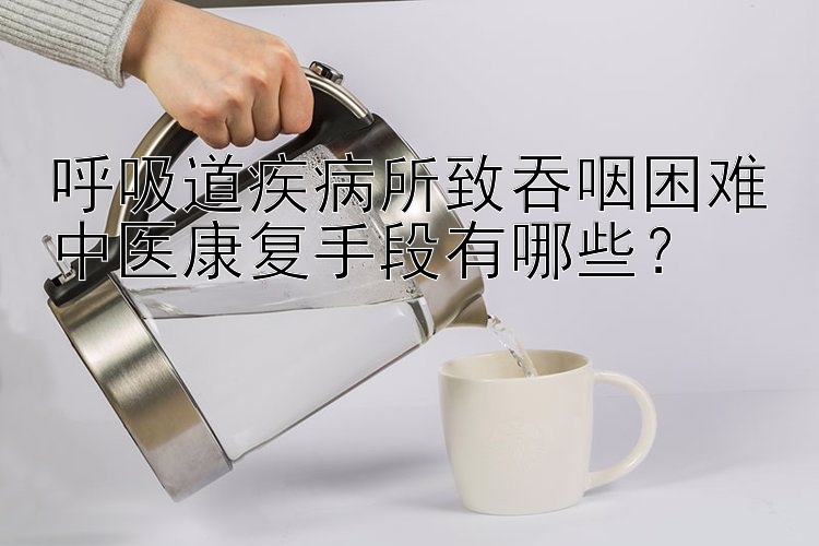 呼吸道疾病所致吞咽困难中医康复手段有哪些？