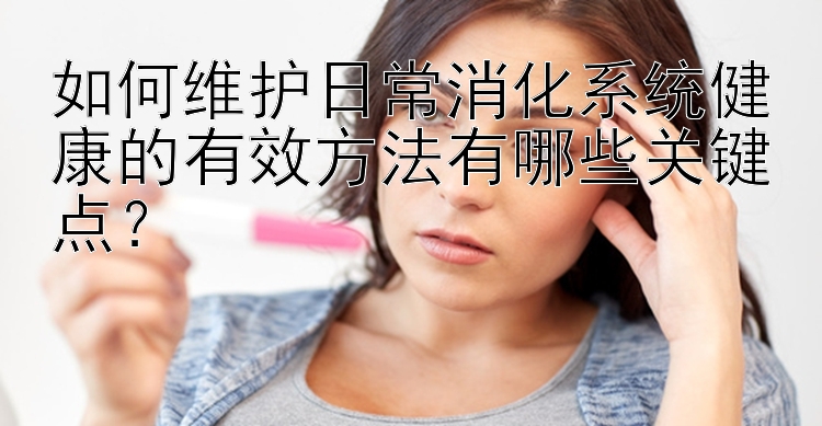 如何维护日常消化系统健康的有效方法有哪些关键点？